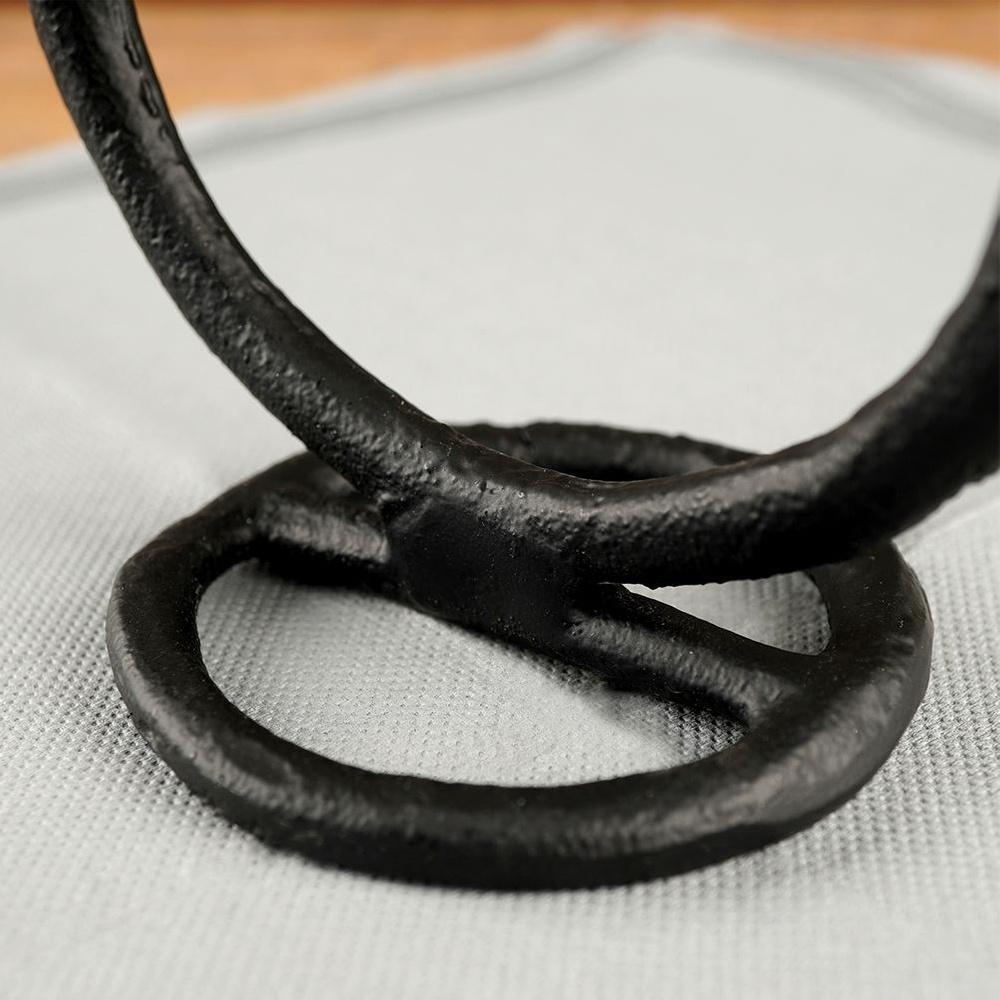 Black Metal Candlestick Stand for a Long Candle Decorative Table 15 cm