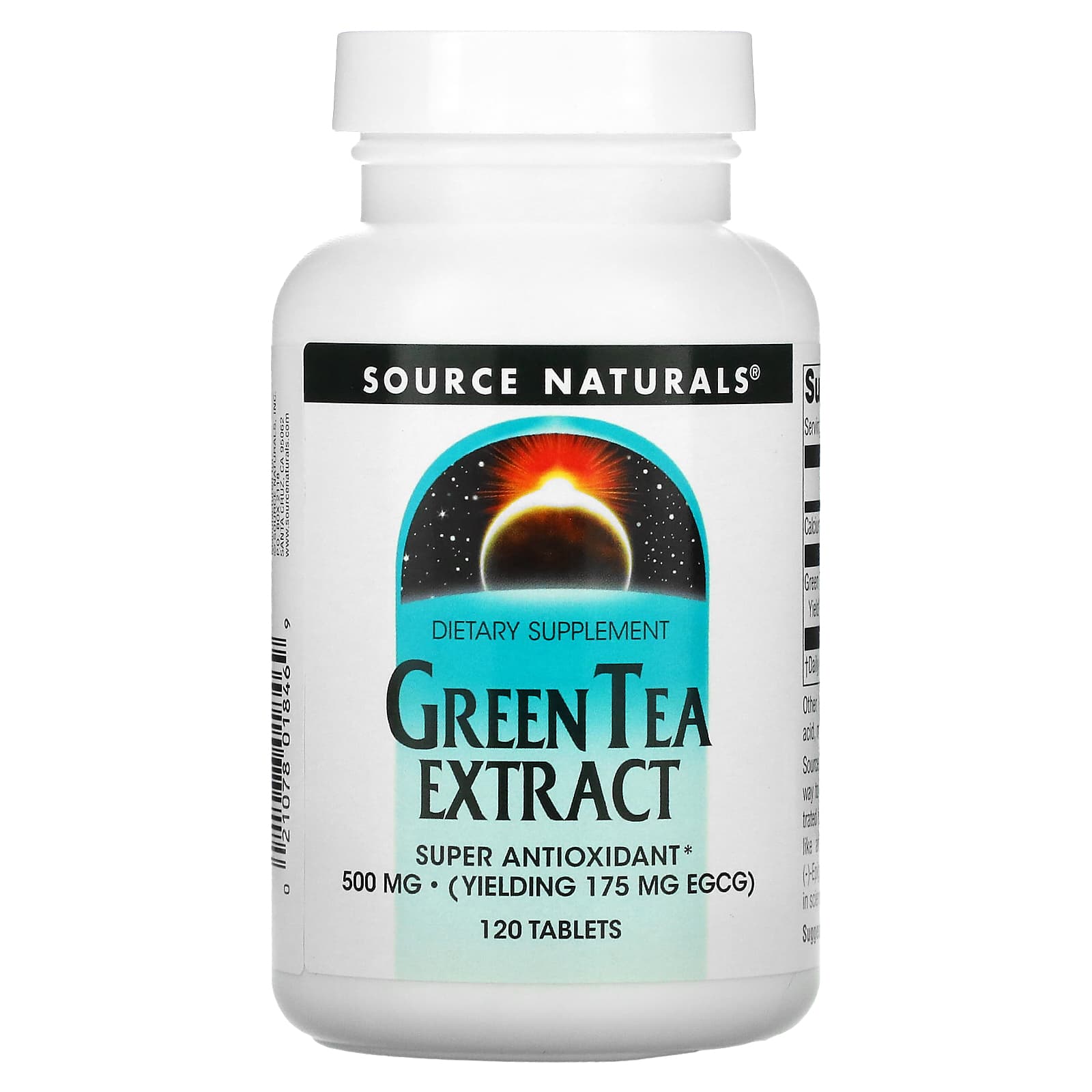 

Source Naturals, Екстракт зеленого чаю, 500 мг, 120 таблеток