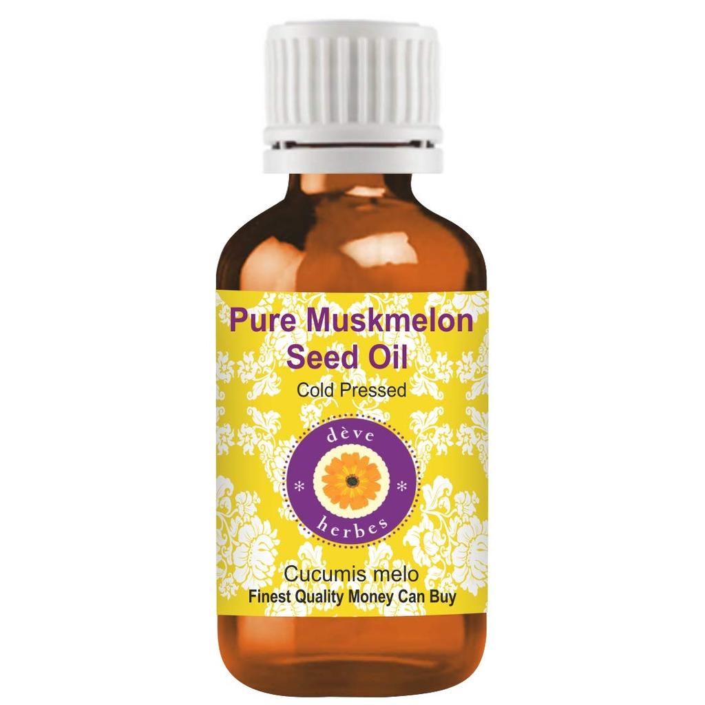 Deve Herbes Pure Muskmelon Seed Oil (Cucumis melo) | Cold Pressed | Natural | Undiluted | For Diluting Essential Oils | For Skin & Massage | Men