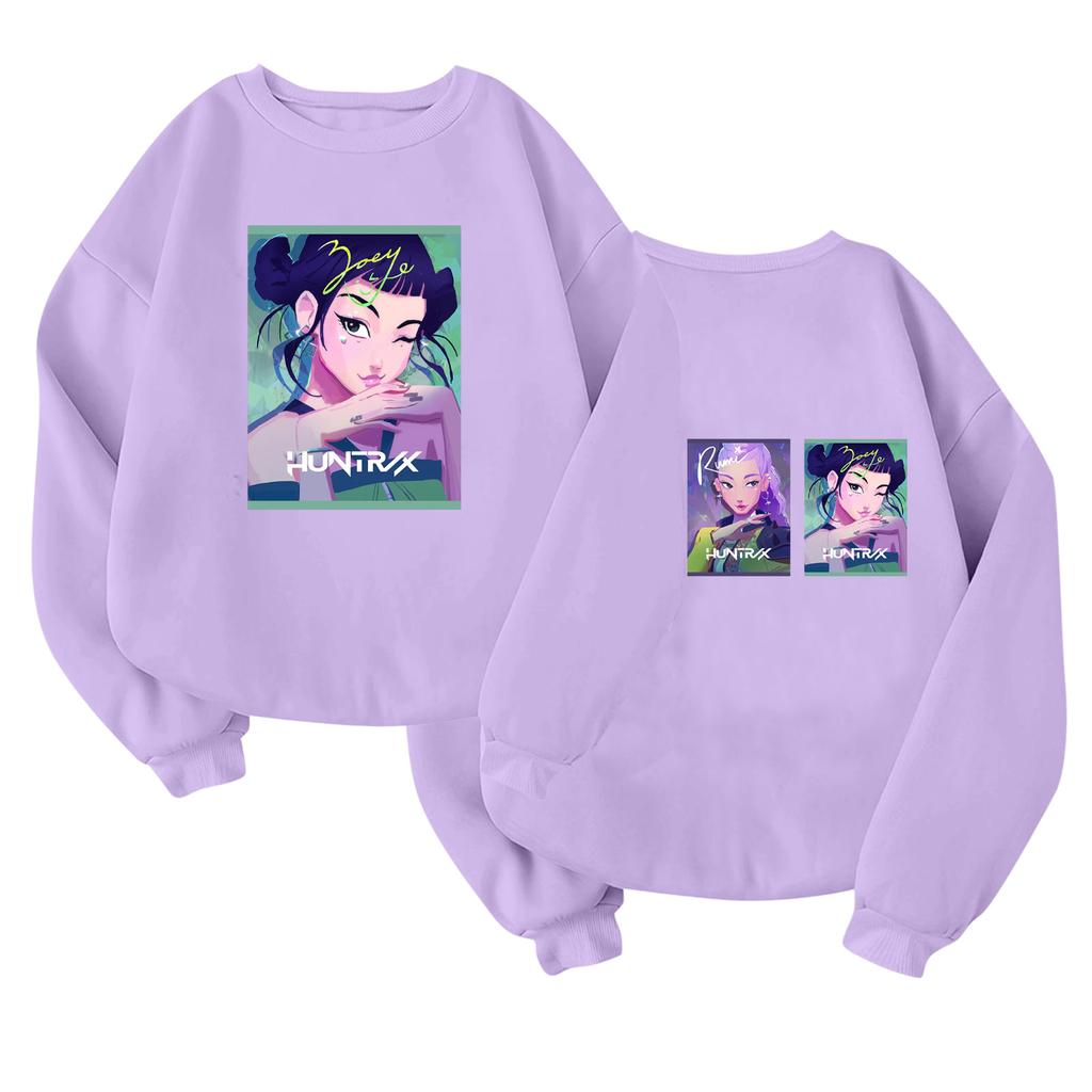 Maglione alla moda leggero a maniche lunghe con scollo rotondo e tasche, maglione stampato