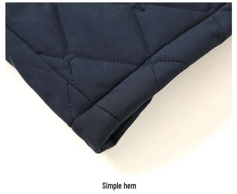 Men's 2023 Quilted Diamond Pattern Silk-Cotton Jacket - Lightweight Autumn Winter Shirt Style