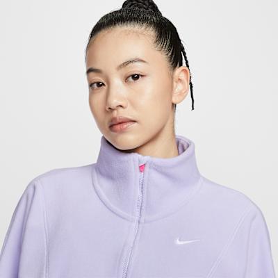 Nike Sweatshirts Women's Purple Stand Collar Moderate Regular