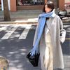 Women's Mid-Length Gray Wool Coat - Double-Sided, High-End Feel for Autumn/Winter 2025.