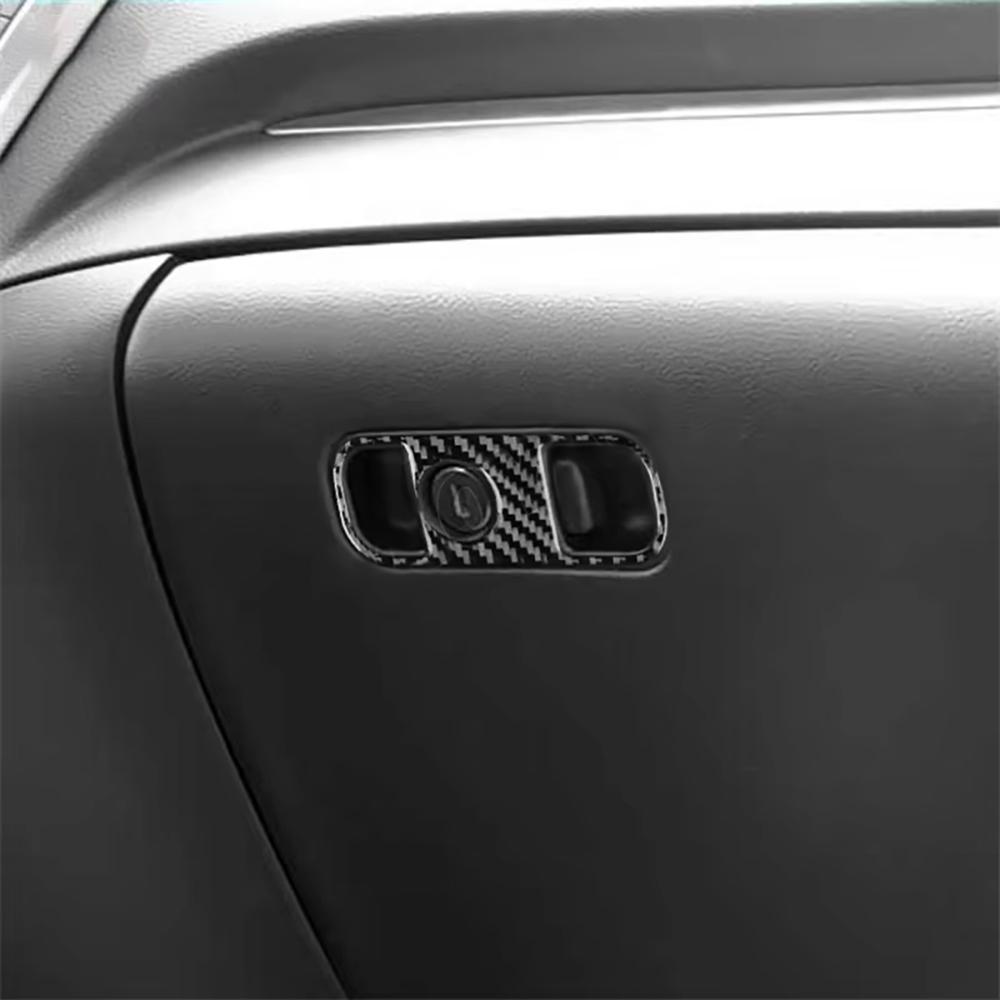 For Acura TL 2004-2008 LHD Passenger Side Switch Trim Sticker Black Carbon Fiber Cover Interior Accessories Upgrade