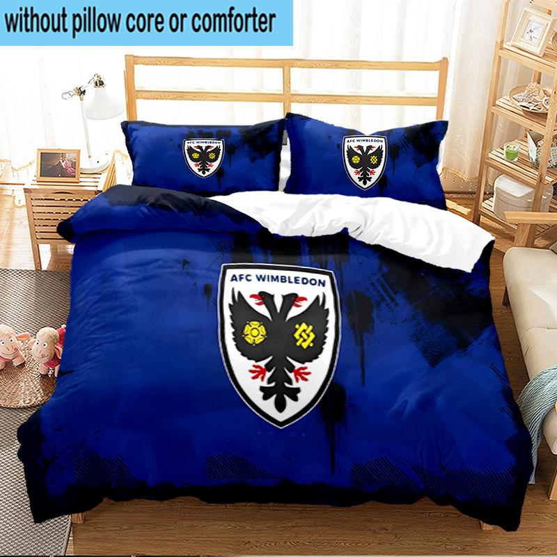 3PCS Afc Wimbledon Crest Bedding Set For Bedroom, Dormitory,Including 1pc Duvet Cover And 2pcs Pillowcases Large size Fan gift