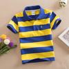 Children's Short Sleeved Summer Children's Wear Middle and Large Children's T-shirt Cotton Stripe Polo Shirt
