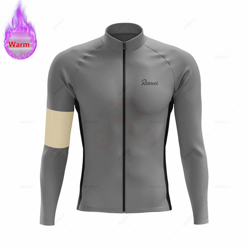 

New Winter Rvouei Cycling Clothing Men s Thermal Fleece Bicycling Clothing Set Outdoor MTB Bike Bib Pants Ropa Maillot Ciclismo S