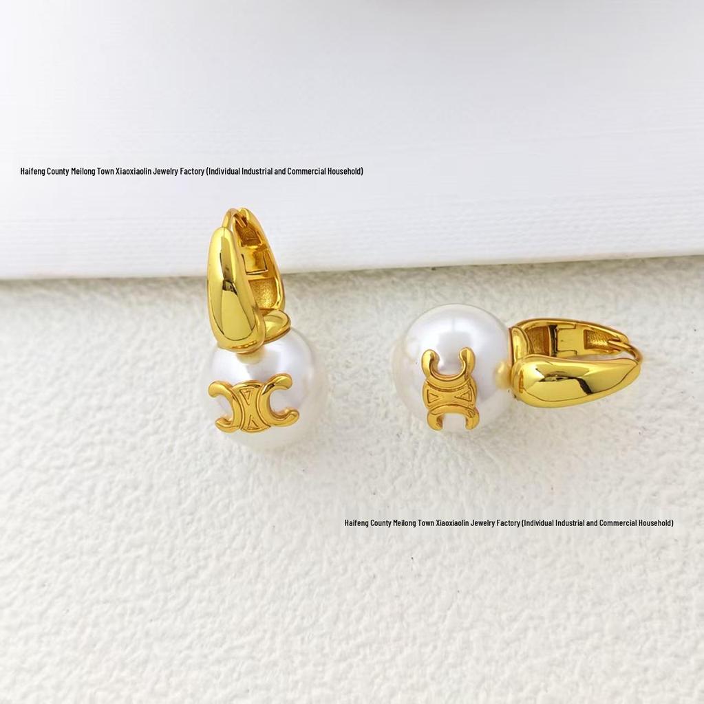 Arc de Triomphe Perlenohrstecker - Einzigartiges Französisches Luxusdesign