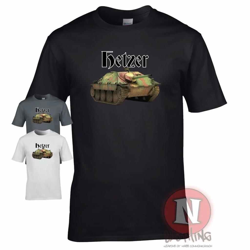 2. světová válka Německá vojenská zbroj Malý stíhač tanků Hetzer Panzer Tričko Letní Bavlněné Kulatý výstřih Krátký rukáv Pánské Tričko Nové