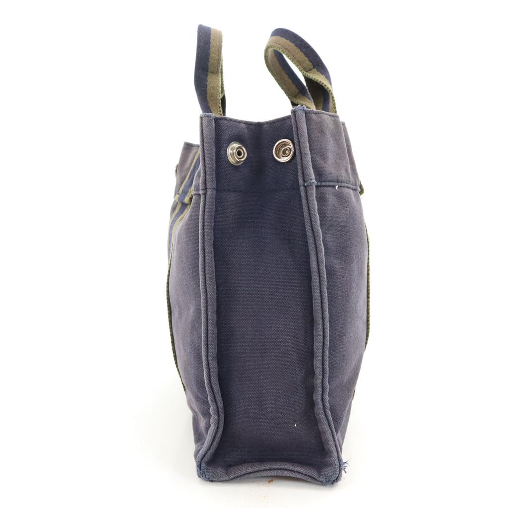 HERMES Made in France Fool Toe PM canvas Tote Bag Navy Discontinued Women Used