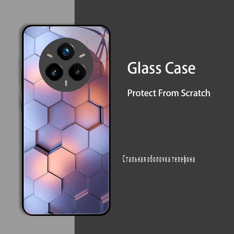 For Realme 14 Pro Plus Case Cover Tempered Glass Case Hard Coque Bumper For Realme 14X 13 Plus 12 Pro Plus GT7 Pro Protect Case