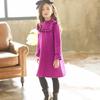 YUBAOBEI Velvet Girls Dress Autumn Girl Warm Fleece Purple Sweatshirt Dress Kids Ruffle Princess Party Frocks