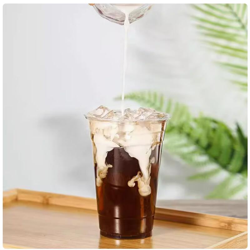 Disposable Transparent Plastic Milk Tea Cup Set