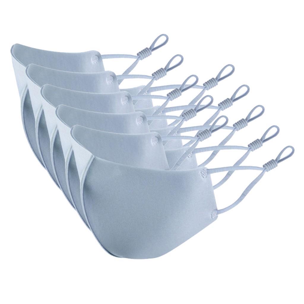 5PCS Cartoon Solid Kids Washable Anti-pollution Cute Mouth Anti-dust Face 