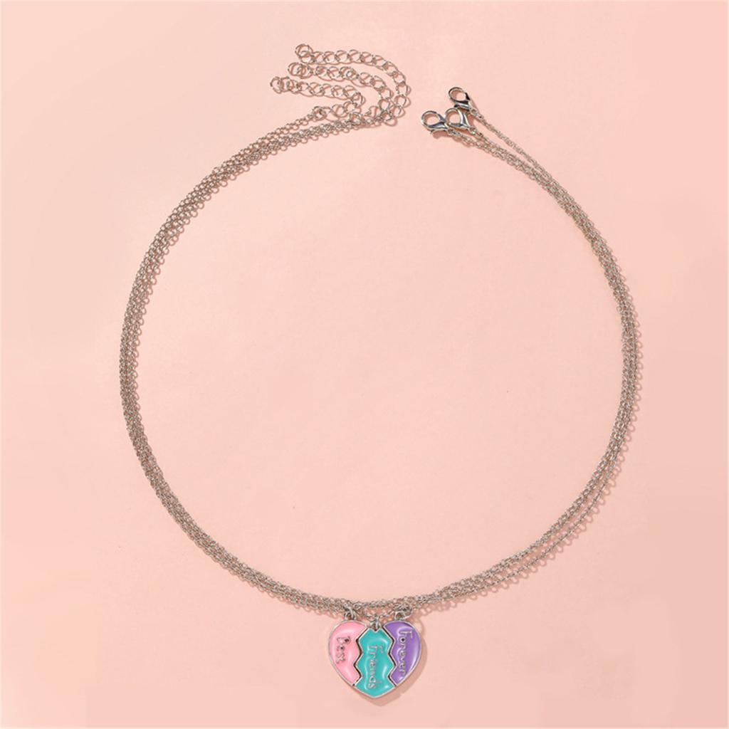 Fashionable Heart Shaped Alloy Pendant Set of 3 for Best Friend Decortaion for Birthdays and Special Occasions