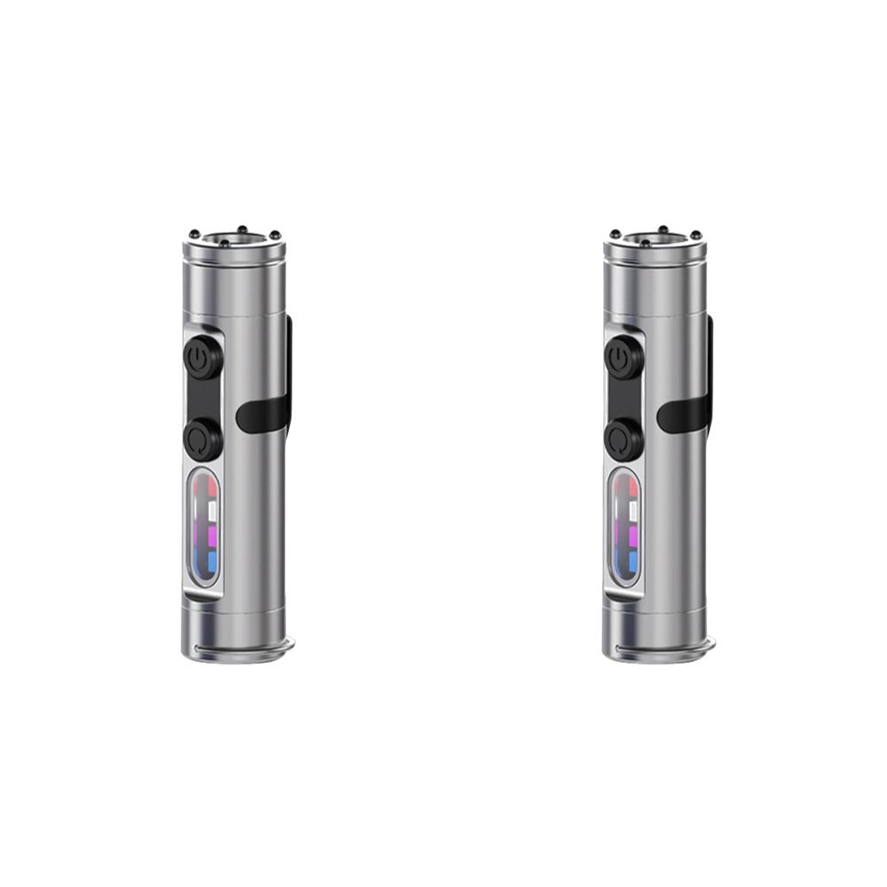 Taclite Mini Flashlight Torch 5/2/1PCS Rechargeable Magnetic LED Light Tactical Flashlight Outdoor Emergency Torch with Hat Clip