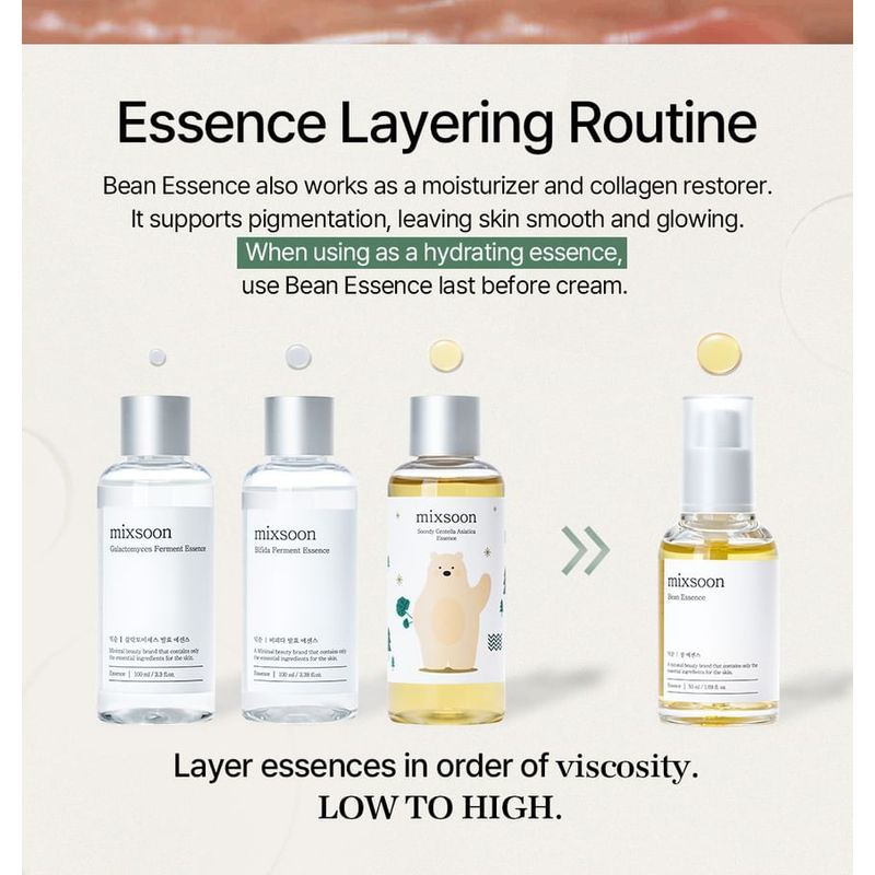 mixsoon - Bean Essence & Cream Duo Set