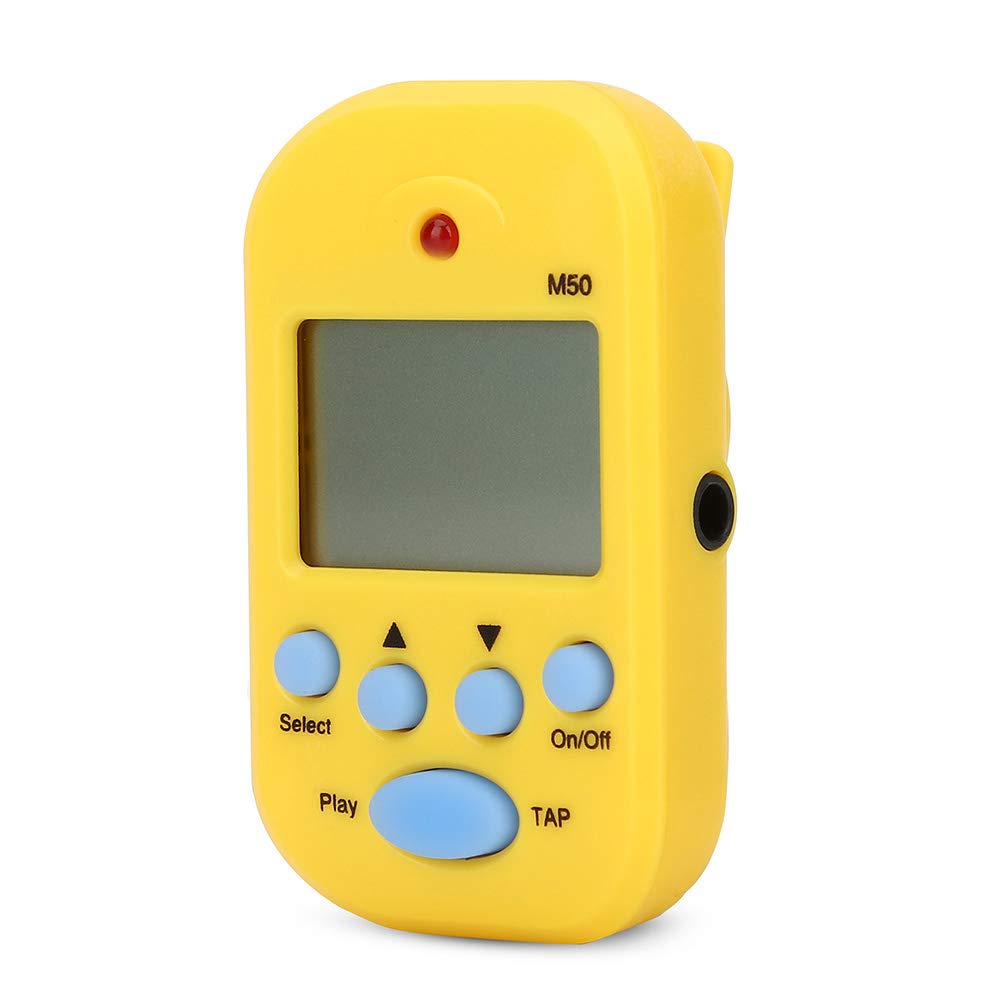 Generic Digital Mini Beat Tap Metronome Clip for Musicians  Professional Tempo M50 Metronome for Music Practice  Plastic, BlackWhiteBlueYellowRed,