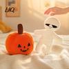 Carini Regali di Halloween Cuscino Zucca, Peluche Bambola Mummia, Bambola Morbida Imbottita Decorazione da Tavolo, Cuscini Decorativi per Divano e Arredamento Casa