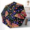 1pc Butterfly Garden Automatic Open 8-Rib Windproof Umbrella, Travel & Commuting, Suitable for All Seasons