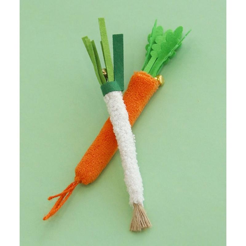 Scallion Plush Scallion Shape Catnips Toy Interactive Chew Stick For Indoor Cats Dental Health And Play