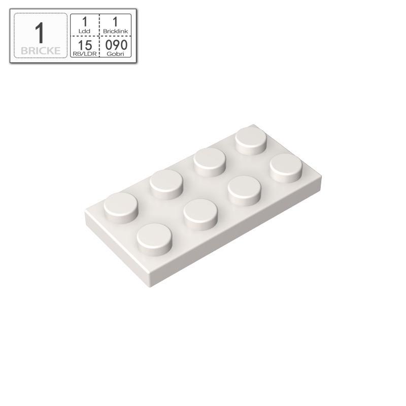 BRICKE 2x4 Compatible Building Plates for LEGO 3020 MOC Parts - Small Thin Bricks