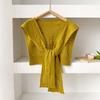 1116 Spring and Autumn Thickened Knitted Small Square Shawl with Women's 111% Wool Knitted Hollow Twist Temperament Sunscreen