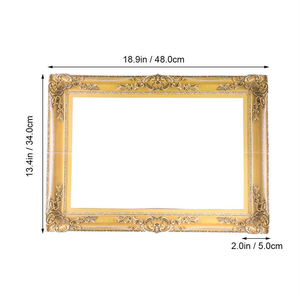 Photo Frame Props Gold Trim Decor Picture Cutout Party Supplies Booth Collage Paper Bride