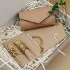 Portable Jewelry Organizer Bag for Women Travel Multi-functional Earrings Ring Necklace Storage Bag PU Creative Jewelry Roll