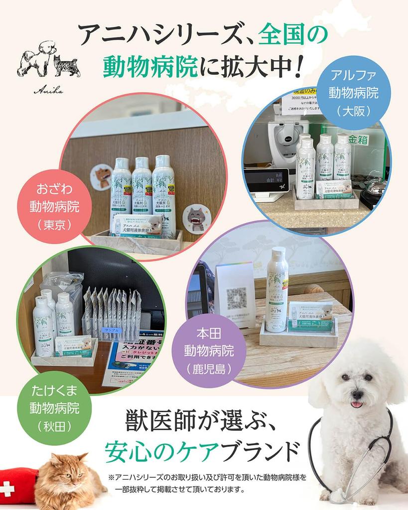 Aniha Dog (Cat) Toothpaste Gel [Veterinarian-Supervised] Lick, Brush, Mix, Removes Plaque, Prevents Bad Breath, Dental Care, 30g