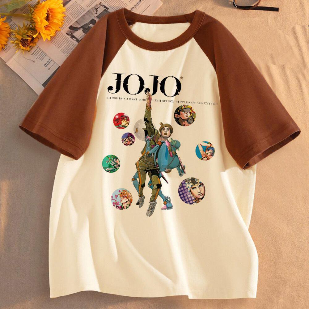Jojo Bizarre Adventure Steel Ball Run Mädchen Anime Ästhetik Klassisch Trendiges T-Shirt Retro Grafik Digitale Popkultur Bunt