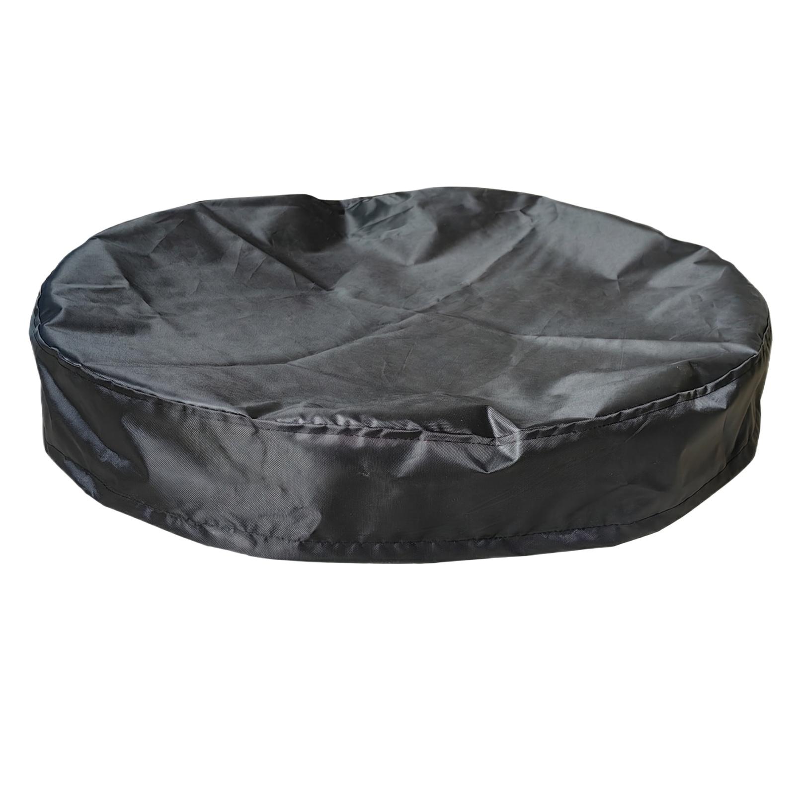 Industrial Drum Cover Dustproof Rainproof Protective Lid for Chemical Barrels Round Composite Container Protective Cover One Size чёрный