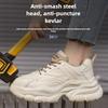 female industrial steel toe safety shoes woman breathable work shoes Lightweight Sneakers fashion spring/summer work sneakers