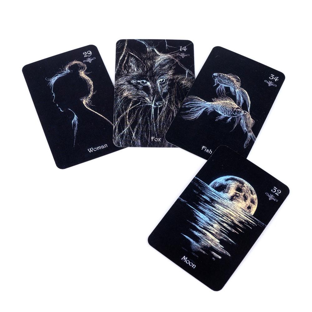 Clair De Lune Lenormand Deck With Copper Paper Material For Sensory And Parentchild Interaction