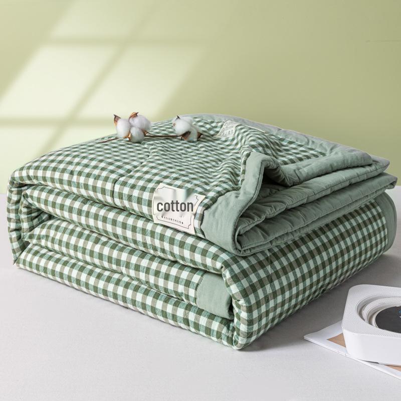 Xinjiang Cotton Summer Quilt: Lightweight, Machine-Washable, Cooling Blanket for Single or Double Beds