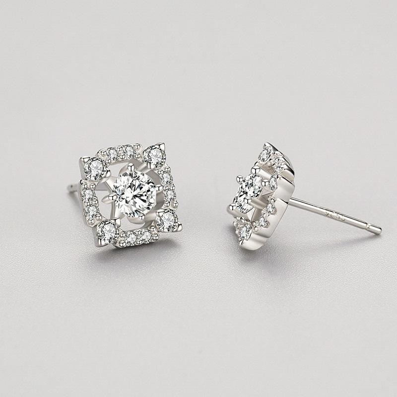 Tancise 925 Sterling Silver Zircon Earrings Drop Earrings For Women Wedding Party Gifts