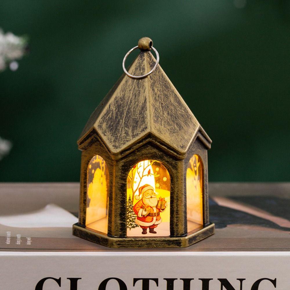 Luminous Wind Lantern Mini Merry Christmas Decor Kid Toys Vintage Nightlight Party Favors