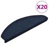 Self Adhesive Stair Treads 20 pcs 65 x 21 x 4 cm Navy Blue Semi Round Large