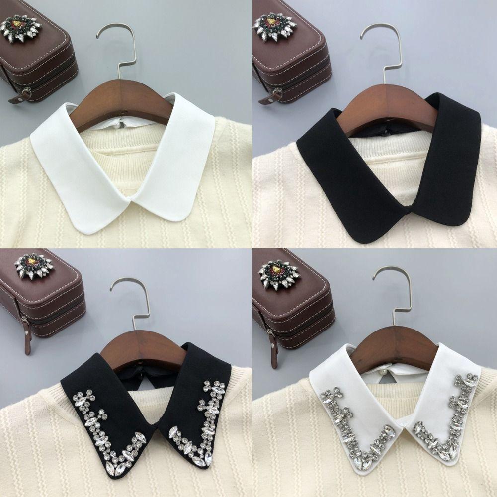 Women Shirt Collar Vintage Top Neckwear Ties New Lapel Fake Collar