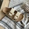 Muffin dicke Sohle Erhöhung coole Hausschuhe Damen neue Sommerkleidung ein Riemen mit lässige Strandschuhe Hausschuhe