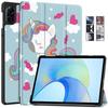 Tablet Coque Für Honor Pad X9 Fall Nette Einhorn Katze Falten Leder Abdeckung Für Funda Honor Pad X8 Pro Ehre tablet X8 Pro Fall Kinder