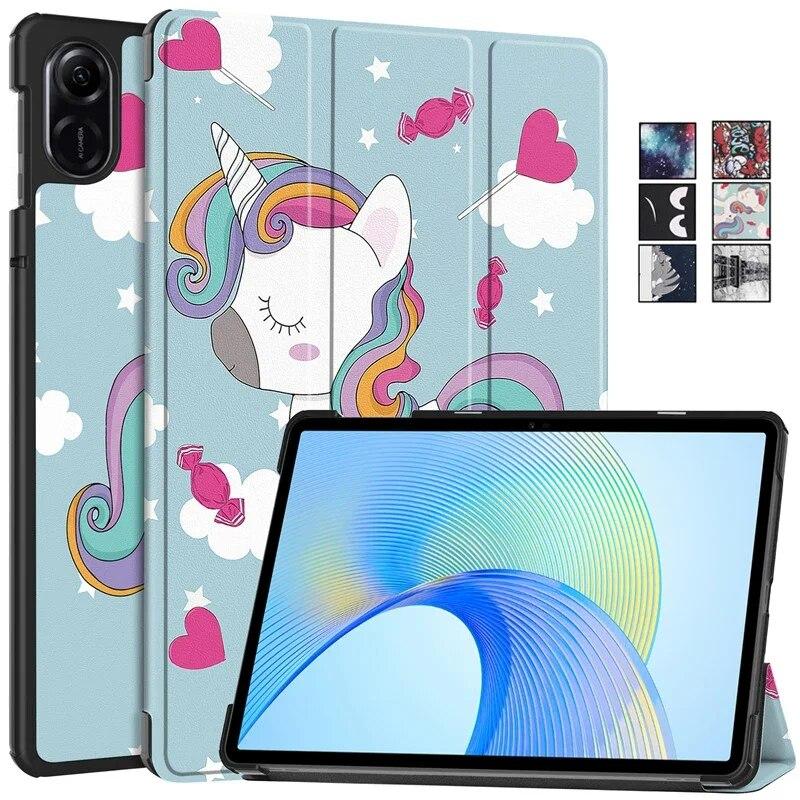 Custodia Tablet Per Honor Pad X9 Custodia Carina Unicorno Gatto Pieghevole Copertura in Pelle Per Funda Honor Pad X8 Pro Custodia Honor Tablet X8 Pro Bambini
