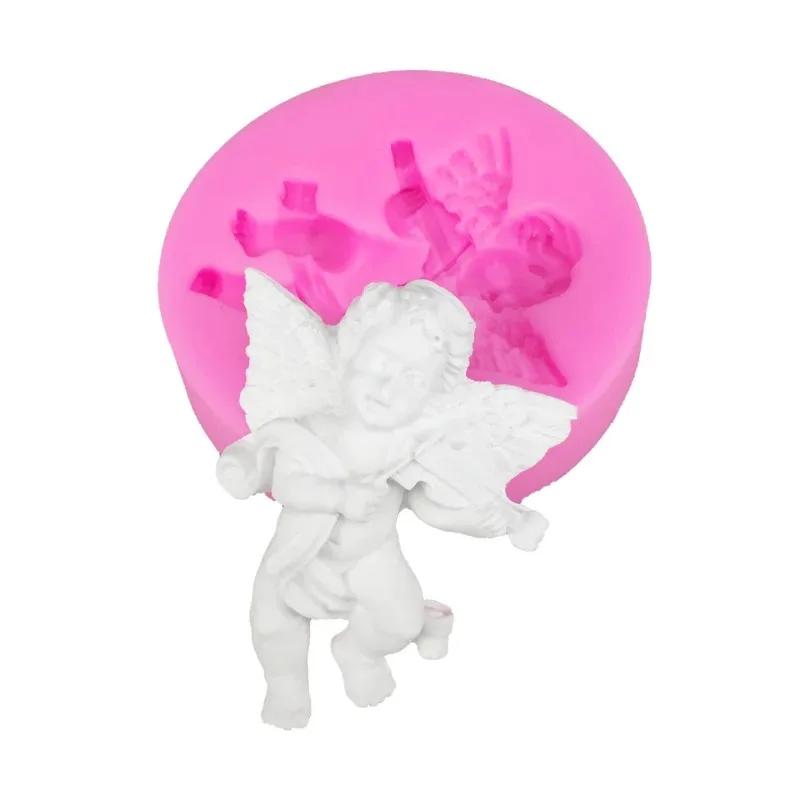 3D Cupid Angel Baby Silicone Fondant Molds Cake Decorating Tools Soap Resin Chocolate Candy Dessert Cupcake Kitchen Baking Mould