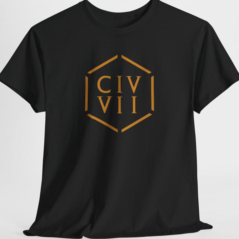 Civilization Civ 7 VII Игровая Футболка История Культура Историческая Стратегия Футболка Унисекс Футболка XXXXL