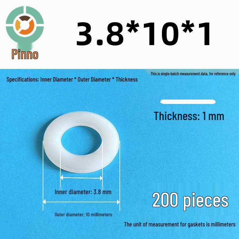 Thickened Nylon Plastic Flat Washer: Hard Plastic Gasket M2-M16