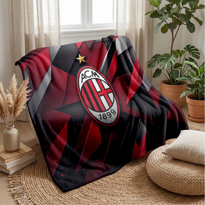 AC Milan Theme blanket Soft Flannel Blanket Plush Throw Blanket Cozy Sofa Bed Blanket for Home Decor