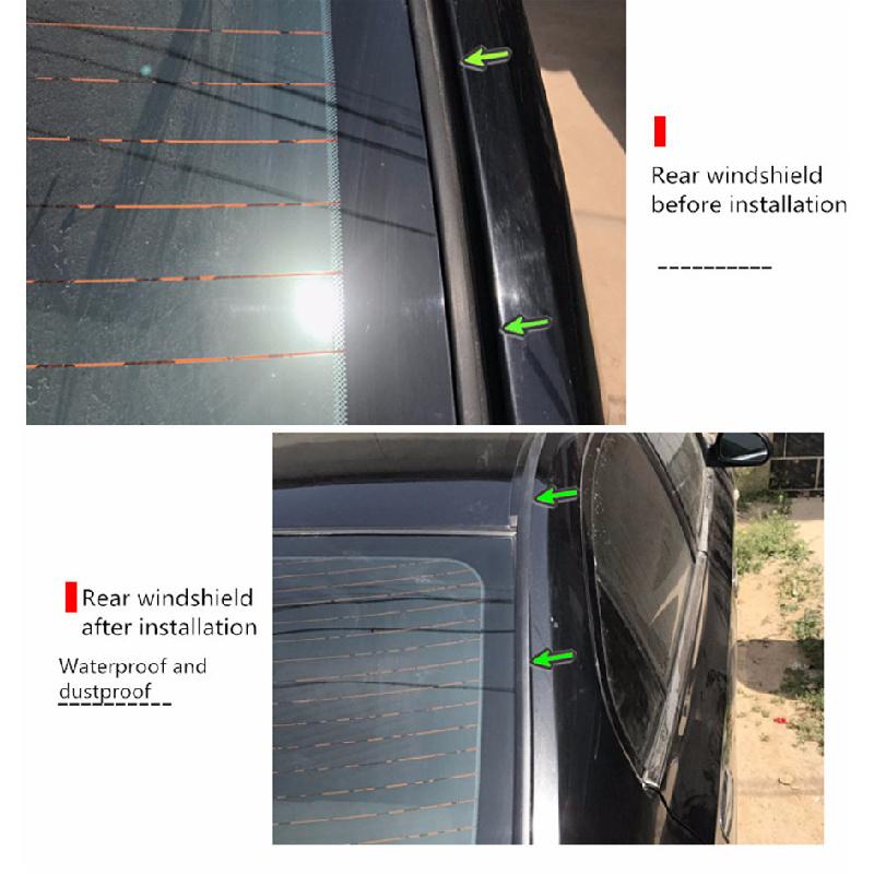 3 Meter Svart Bil Vindruta Kant Skydd Tätningslist T-Typ Gummitätning
