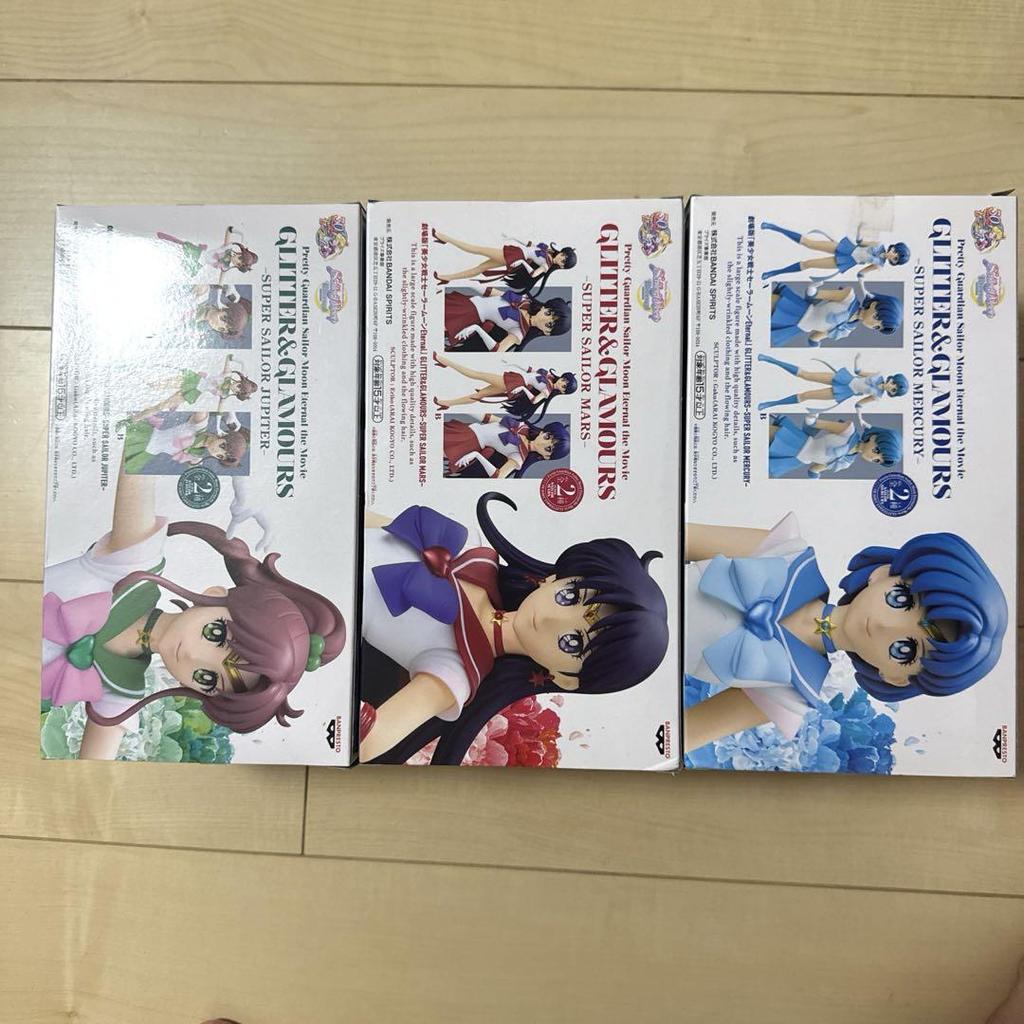 [USED] Sailor Mars, Jupiter, Mercury figures, Sailor Moon