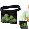 Tennis Ball Holder Pickleball Ball Wasit Pouch Large Capacity Zipper Tennis Ball Carrying Bag Travel Pocket Durable