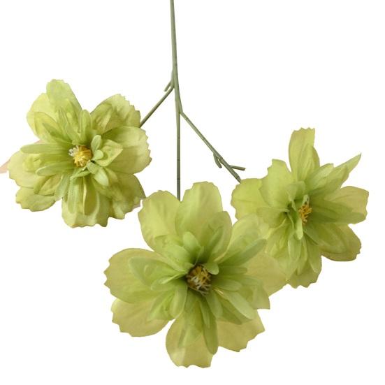 24 Inch Artificial Flower with 3 Heads Full Blooms Faux Silk Flower Branches for Vase Wedding Bouquet Home Party Decor